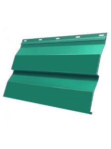 Сайдинг металлический корабельная доска зеленого цвета